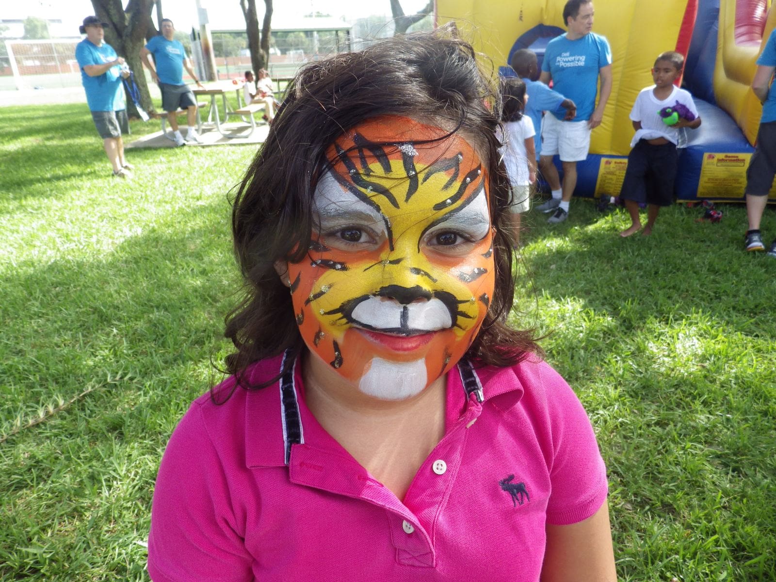 kid in face paint