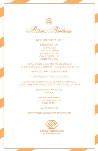 Brooks Brothers Invitation