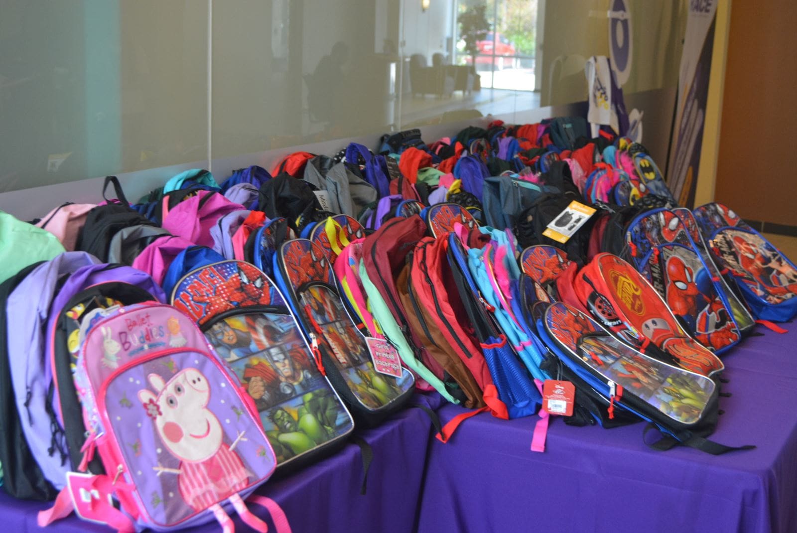 Backpacks with supplies