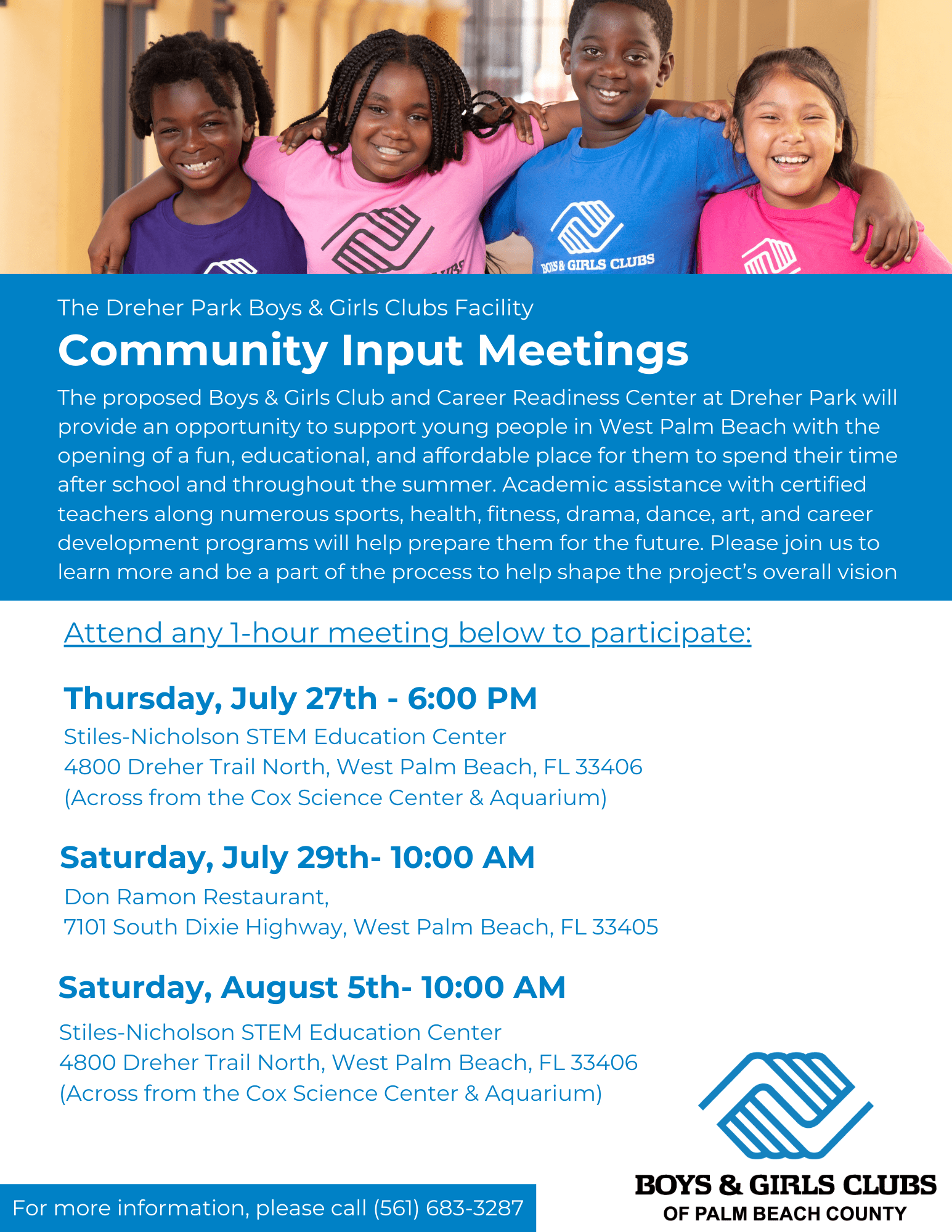 Your Input is Needed Regarding the Proposed Dreher Park Boys & Girls Club |  Boys & Girls Clubs of Palm Beach